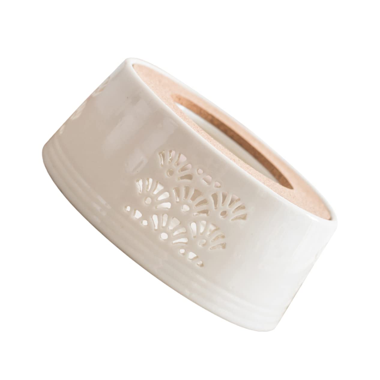 Happyyami Unique Ceramic Tea Warmer Modern Hollow Design for Home Office for Keeping Tea Milk Warm Shops