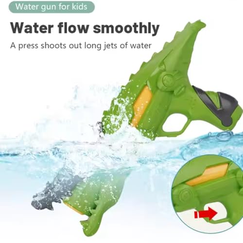 Image of Storio Holi Pichkari Water Gun Toy for Kids Super Power Water Cannon Crocodile-Shaped Water Blaster Pump-Action Water Gun for Summer Games