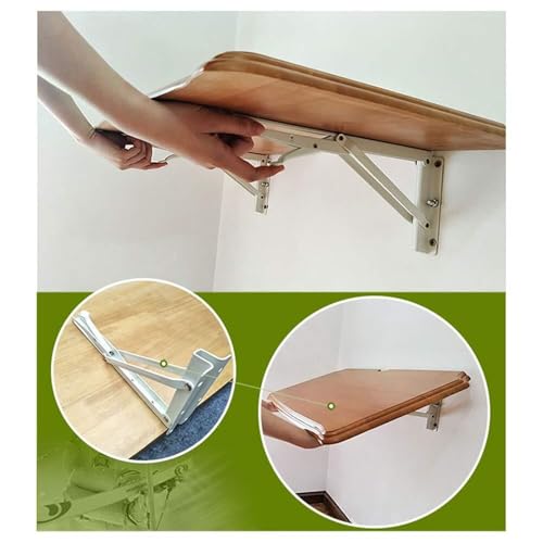 Table pliante murale blanche 80 cm idéale pour optimiser l'espace de votre cuisine