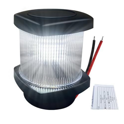 Phare de navigation LED pour bateau à voile blanc feu de position marine DC 10-24 V