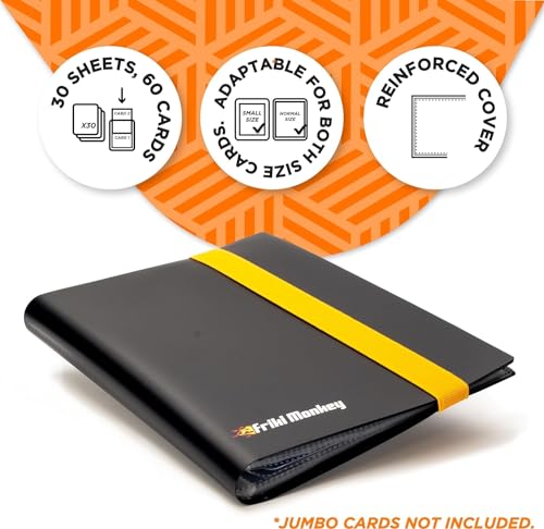 Album de cartes à collectionner Jumbo XXL, album avec capacité de 60 cartes promo GX véritables, VMAX, V ou EX, 30 pages pour cartes Jumbo, Album avec pochettes taille 21,1x14,5cm (Noir) – vue 2