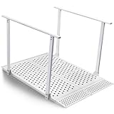 FinityPro Folding Ramp with Handrails, Portable Wheelchair Ramp with Handrail and Adjustable Flap for Labor-Saving Use, Waterproof & Rust-Proof, 440 lbs Capacity, 45.2' L x 31.5' W x 27.2' H