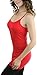 ToBeInStyle Women's Long Adjustable Strap Cami with Built in Bra - Red - Small