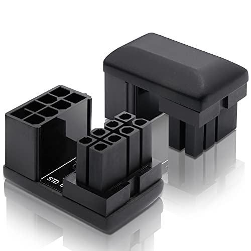 EZDIY-FAB GPU VGA PCIE 8 Pin U Turn 180 Degree Angle Connector Power Adapter Board for Desktop Graphics Card-Standard Type 2 Pack