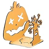 Handmade Wooden Halloween Candle Holder -Pumpkin Projector | Terrifying Shadow Caster for Glow Table Decoration (H)