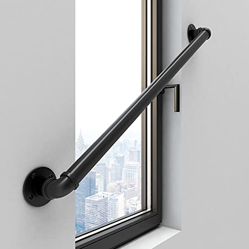 1ft -20ft poręcz schodowa czarne poręcze bezpieczeństwa poręcz schodowa dla starszych dzieci kryty odkryty korytarz poddasze poręcz Loft na schody (rozmiar: 80 cm)