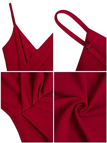 Abendkleid kurz Laughido Partykleid in Rot für festliche Anlässe
