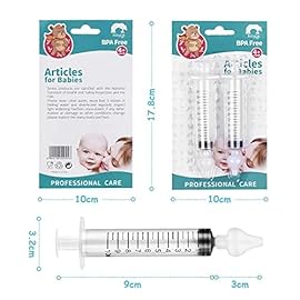 Baby Nasal Aspirator, 4PCS Nasal irrigator for Baby, Portable Infant Nose Cleaner, Professional Baby Nasal Irrigator, for Newborn Infants Kids Nose Cleaner