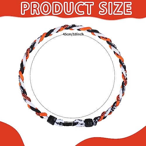 Jexine Softball Baseball Necklaces for Boys Baseball Rope Necklace 3 Rope Braided Tornado Titanium Sports Softball Gifts for Team Girls2