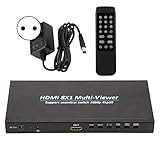  FOUF Multi Viewer 8 Way Screen Divider, 8 Channel Screen Splitter HDMI 8x1 Screen Splitter HD Multimedia Interface Screen Spliter High Performance Botton Switchable Support Infrared Control(EU)