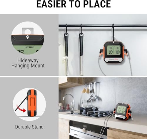 Image of LABART ThermoPro TP904 450 ft Wireless Meat Thermometer with 2 Probes, Meat Thermometer Digital Wireless for BBQ Oven, Bluetooth for Cooking, Smoker Thermometer for Chicken Steaks Poultry