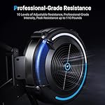 MERACH Rowing Machines for Home, Adjustable Air Resistance Professional Indoor Rowing Machine, Ergonomic Comfort Seat, Performance Monitor and Device Holder, Easy Storage - Image 5