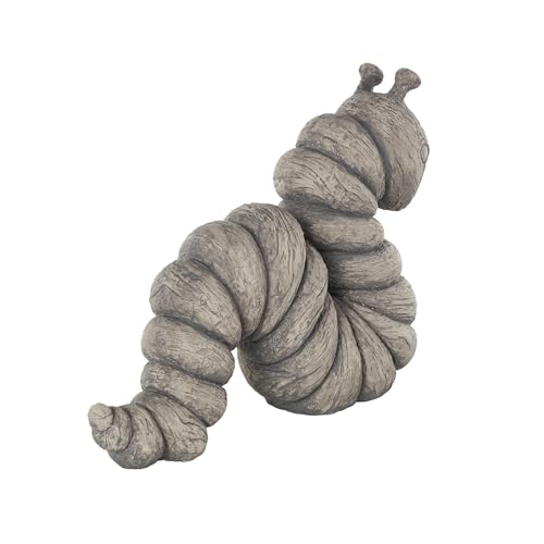 Estatua decorativa Polystone de gusano gris 15 x 4 x 11 pulgadas miniatura 6