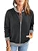 CRAZY GRID Womens White Zip Up Hoodies Oversized Sweatshirts Fall Fashion Outfits Casual Jackets 2026 Winter Clothes Grey Small