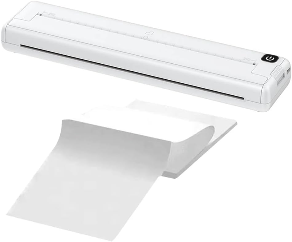 Portable Mini Inkless A4 Thermal Printer Pocket Photo Document Printer -Compatible Thermal Printer Easy to Use