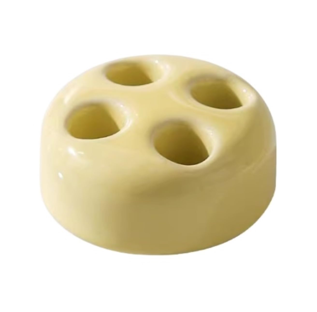 Bathroom Holder Ceramics Toothbrush Holder For Bathroom Vanity Countertops Office Pen Toothbrush Accessories(Yellow)