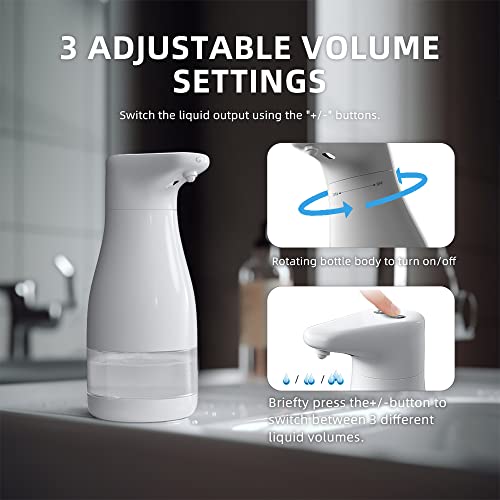 Automatic Foam Soap Dispenser/(2023 New) - 3 Volume Levels, 300Ml Large Capacity, New Sensor, Night Light, Touchless Handwashing In Bathroom, Kitchen, And Commercial Settings, Premium White #TOP2