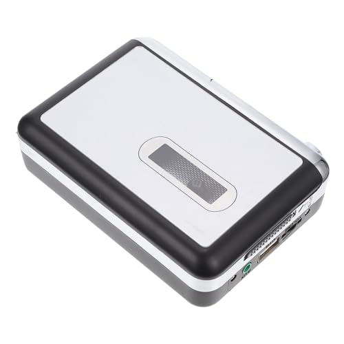 CONGARTENO Convertidor De Casete a Mp3 Portátil para Adultos, Diseño Metálico Clásico, Función De Conversión De Cintas a Digital, Uso El Hogar, Sin Batería, Color Plata