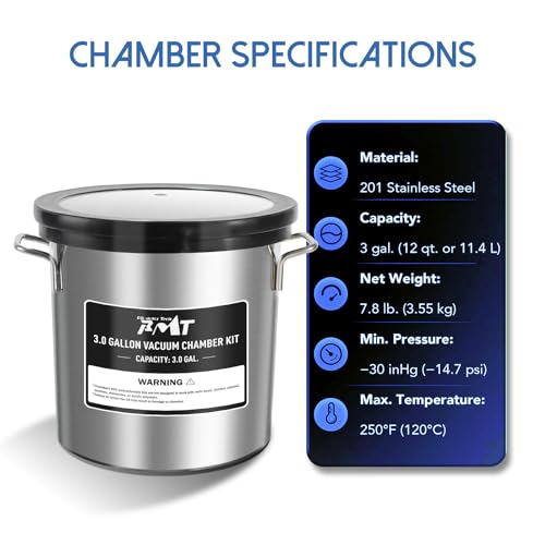 PB Motor Tech 3 Gallon Vacuum Chamber Kit with 4.5 CFM Vacuum Pump by PB Motor Tech BMT - Image 2