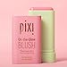 Pixi On-the-Glow Blush - Fleur, Hydrating Tinted Moisture Blush Stick with Ginseng, Aloe Vera & Fruit Extracts, For Cheeks & Lips, 19g / 0.6oz, Paraben-Free
