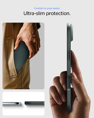 Coque iPhone Air protection antichoc mince MagSafe verte Spigen - 3