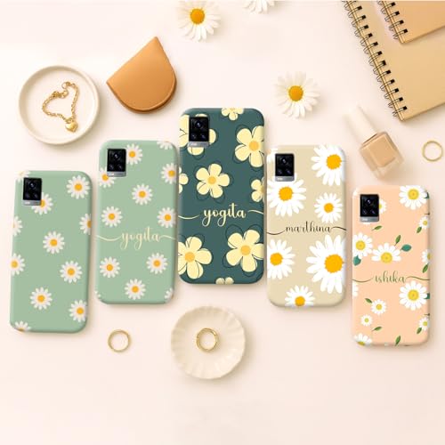 Image of COLORflow Back Cover Compatible with Vivo V20 | Daisy Bloom Customized Back Cover Compatible with Vivo V20
