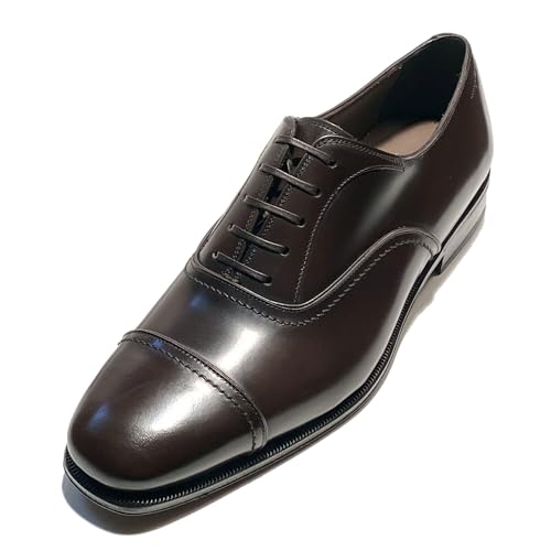 Ferragamo Leather Seul Cap Toe Oxford Welted Men's Dark Brown Dress Shoes (Salvatore (Dark Brown, US Footwear Size System, Adult, Men, Numeric, X-Wide, 9.5)