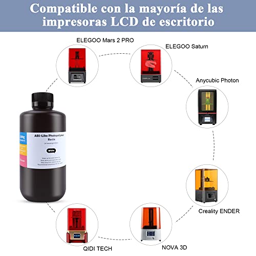 Resina 3D ABS-Like Blanca 1000g para Impresora LCD - Fernando Cortés