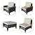 PCSXDSW 7 Pieces Patio Furniture Set, Outdoor Conversation Sets with Footstool, Wicker Rattan Sofa Couches Chairs Ottomans for Porch, Poolside, Deck, Balcony, Backyard, Yard, Garden (Beige Cushions)