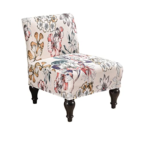 Image of Eco-Ancheng Armless Chair Slipcover Removable Armless Accent Chairs Covers Washable Armless Slipper Chair Slipcover Printed Armless Chair Furniture Protector Covers for Living Dining Room Hotel