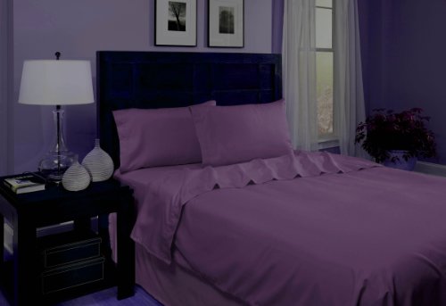 Divatex Microfiber Twin XL Sheet Sets, Purple