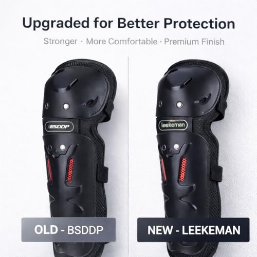 Image of OBEROI'S TRADERS Motorcycle Riding Knee and Elbow Guard Protector | Breathable & Adjustable Shin Pads | for Bike Racing