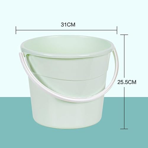 Miniatura 3 de Angoily Cubo de agua de 12.2 litros, cubo grande de plástico de 3.2 galones con asa para baño, cubo para trapeador, cubo de lavado de autos, cubos