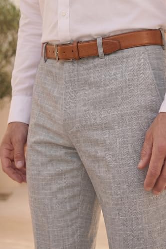 Image of Louis Philippe Men's Slim Fit Everyday Smart Wear Comfort Stretch Work Ready Checks Formal Trouser