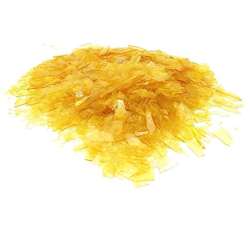 CRIGEMA - Gomme-laque désertée platine en flocons - 50 g - Emballé dans un sac avec fermeture éclair refermable (DECERATA PLATINA)