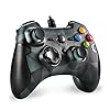PS3-controller, EasySMX pc-bekabelde gamepad voor games met kabel met dubbele vibratie, turbo en knoppen aan de voorkant…