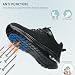 Imagen de Zapatos de Seguridad para Hombre Mujer Zapatillas de Trabajo Ligero Comodo Calzado de Seguridad con Punta de Acero Transpirable Antideslizante Zapatillas Deportivas Negro 46 EU