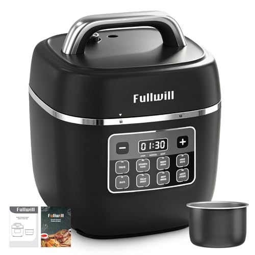 Image of Fullwill Electric Pressure Cooker Lite 3 Quarts,7 in1,Slow Cooker, Rice Cooker,Steamer, Saute, Warmer, Olla de Presion Nonstick Pot