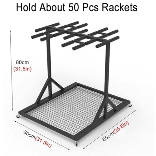 Support de rangement portable robuste en acier pour raquettes de badminton - 8