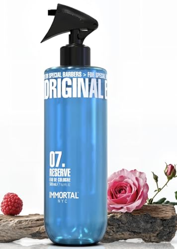 Immortal NYC Reserve 07 After Shave Spray Body/Face Mens Cologne 17 oz - Exclusive Barbers - Softens Skin - Refreshes/disinfects and Relieves Face and Skin - Moisturizing Formula After Shaving