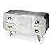 HomeRoots Silver Aluminum, Steel, MDF, Wood Solids Midway Aviator Console Chest