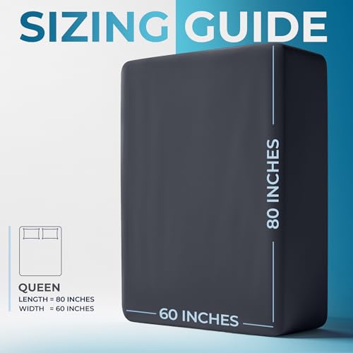 Utopia Bedding Queen Deep Pocket Fitted Sheet – Extra Deep Pocket – Fits up to 21 Inch Mattress – Hotel Luxury – Soft, Breathable and Comfy – Shrinkage and Fade Resistant – Easy Care – (Grey)