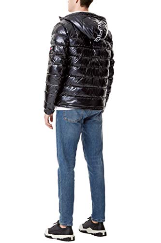 Image of Tommy Hilfiger Men's Midweight Sherpa Lined Hooded Water Resistant Puffer Jacket