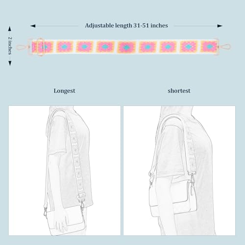 Image of chushui Knit Purse Strap,Replacement Crossbody Wide Adjustable Shoulder Strap for Bag Handbag