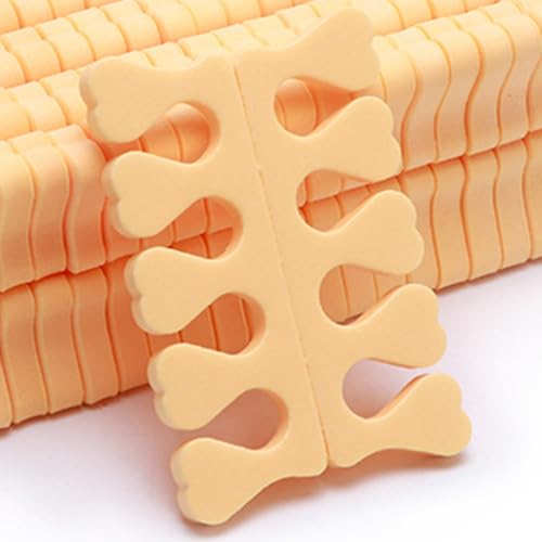 Leapiture 100 sztuk gąbka Separator palców stopy gąbka separator palców stopy Separator palców Separator palców stóp Nail Art Separator palców stopy Żelowy separator palców stopy (Orange)