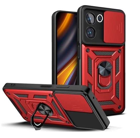 KrKis TPU+PC Back Cover Compatible to Tecno Camon 20 Pro 5G with Sliding Camera Shield Cover & 360° Protection Build-in Ring Stand Mobile Phone Case for Tecno Camon 20 Pro 5G (Red) (B0D6R4LDG9) Amazon Price History, Amazon Price Tracker
