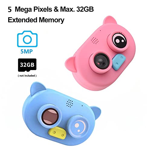 Snario Câmera digital infantil 1080P filmadora de vídeo de alta resolução com capa de silicone macio