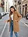 Omoone Women's Winter Wool Blend Coat Notch Lapel Mid Long Single Breasted Pea Coat Jacket Outwear(2629-CamelX1-L)