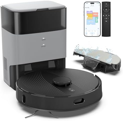 T20+ Robot Vacuum and Mop Combo Self‑Emptying with 6000Pa Suction...
