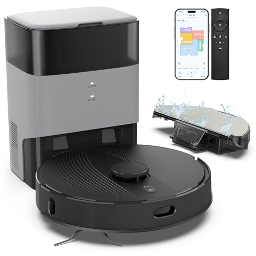 T20+ Robot Vacuum and Mop Combo Self‑Emptying with 6000Pa Suction,